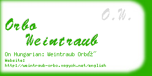 orbo weintraub business card